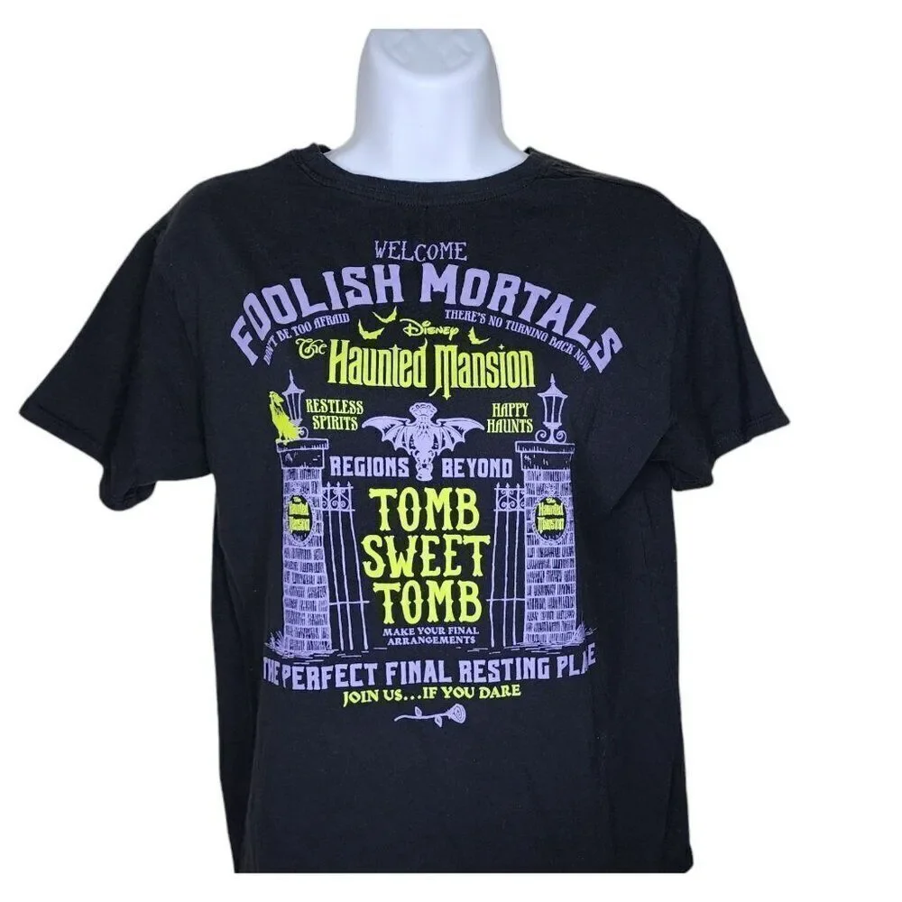 Disney The Haunted Mansion Tomb Sweet Tomb Tshirt Womens S Black
